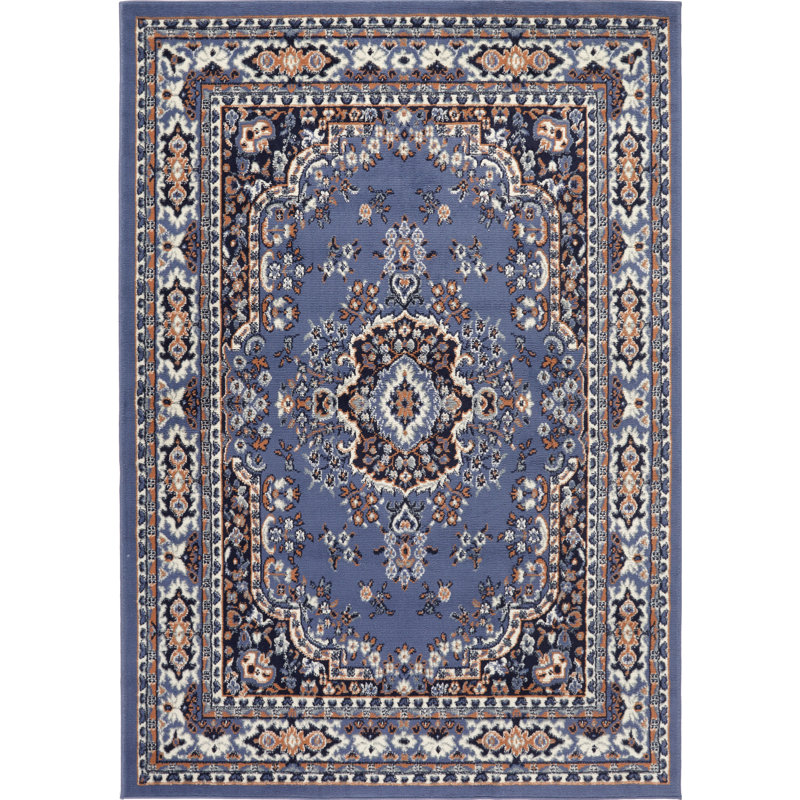 Astoria Grand Lilly Country Blue Area Rug & Reviews Wayfair